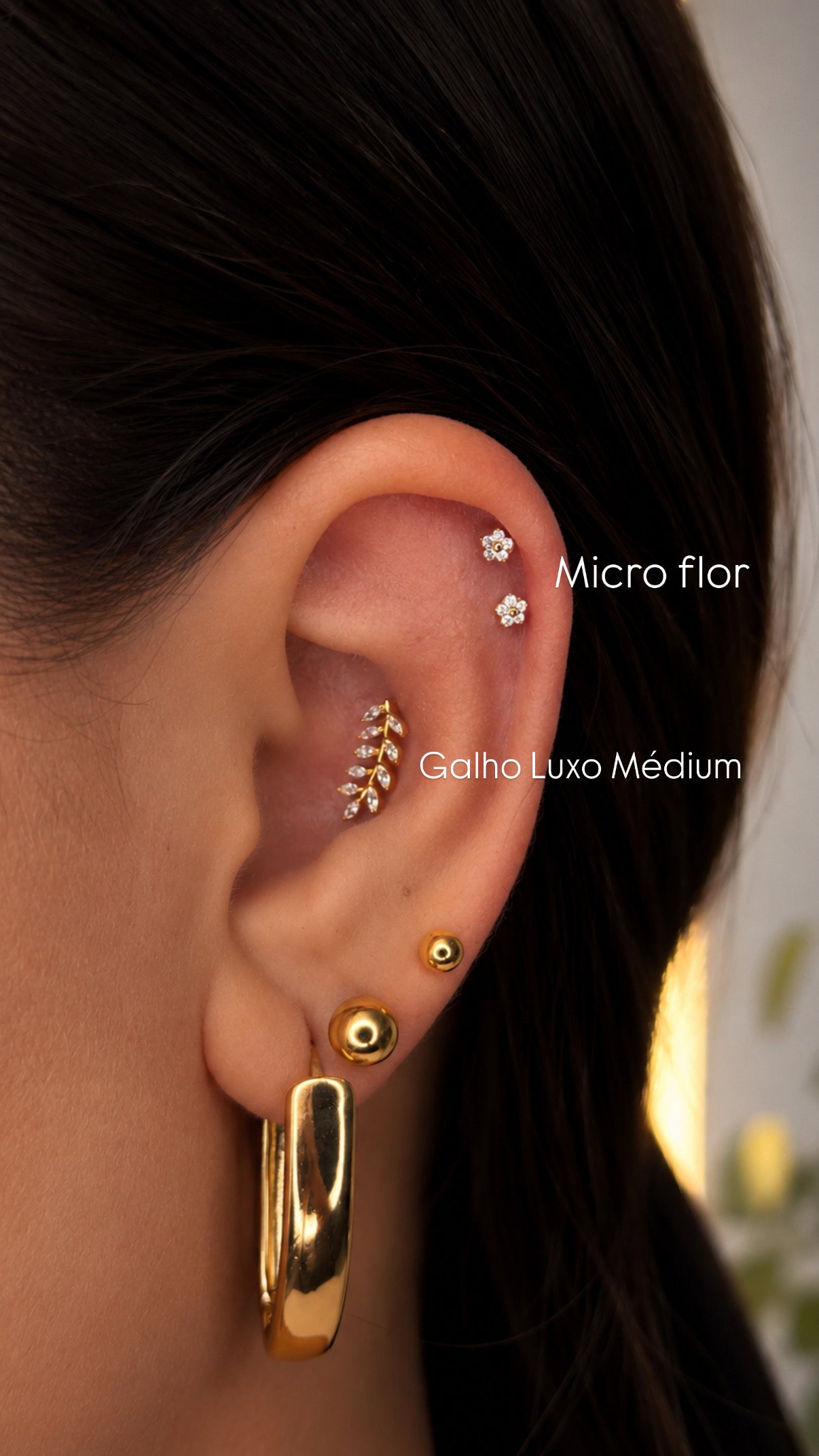 Labret Galho Luxo Medium