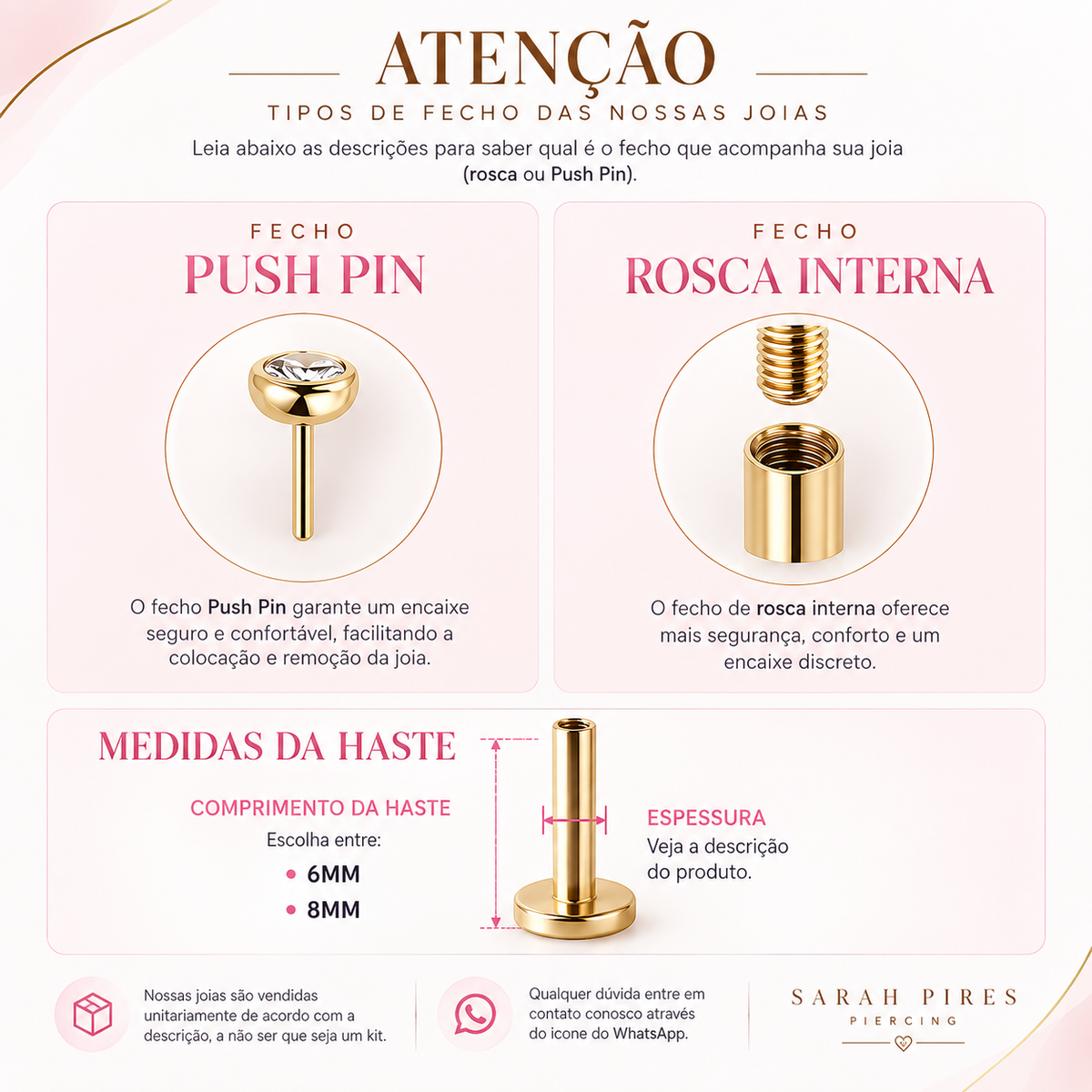 Labret Liso Calda Baleia