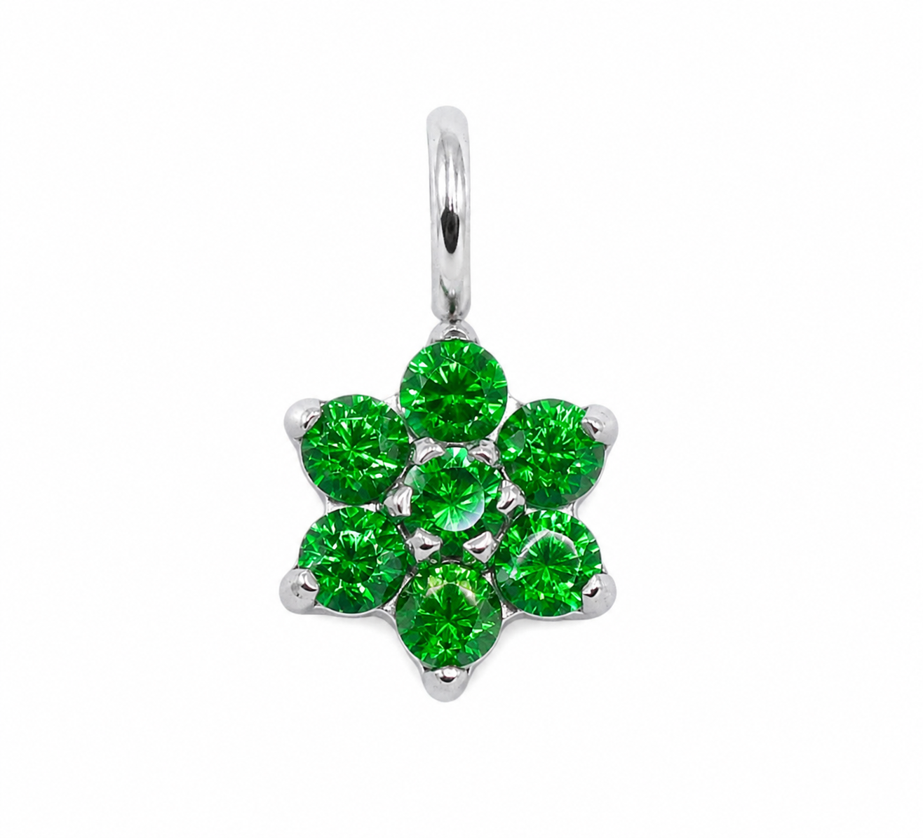 Pingente Flor Esmeralda