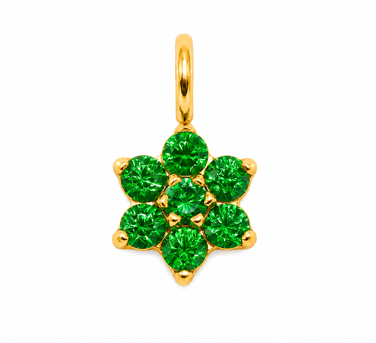 Pingente Flor Esmeralda