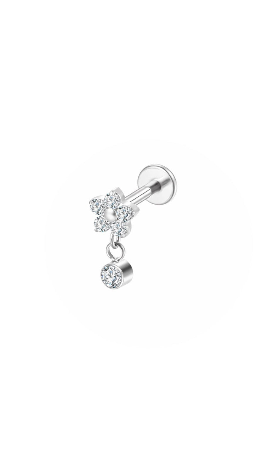 Labret Flor com Pingente